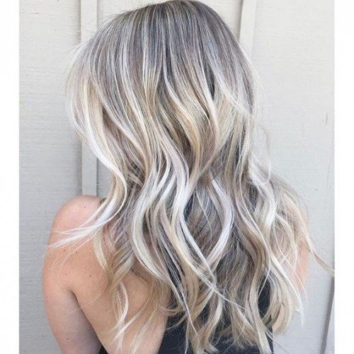 grey blonde balayage