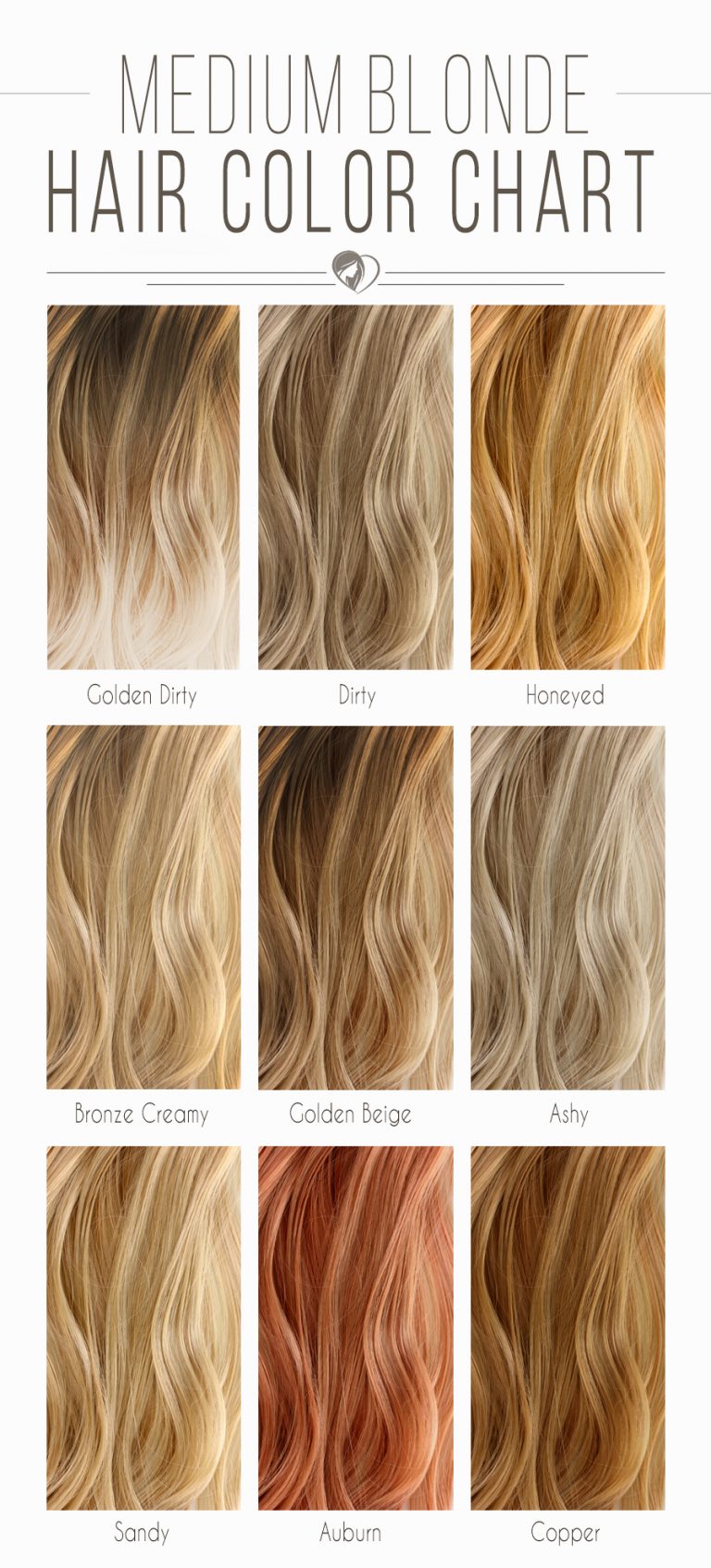 BLONDE HAIR COLOR CHART: THE SHADES KISSED BY THE SUN | Hera Hair Beauty