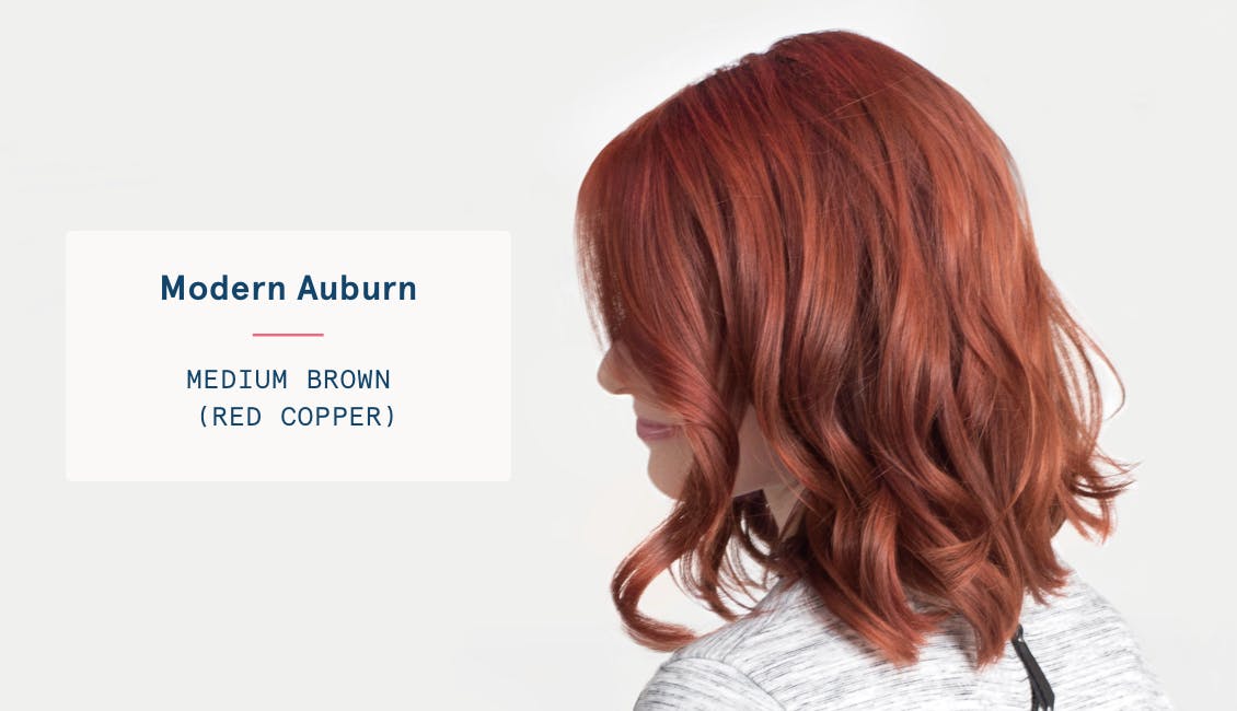 Medium brown red copper hair color