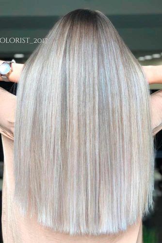 All-Over Cool Blonde #straighthair #hairhighlights