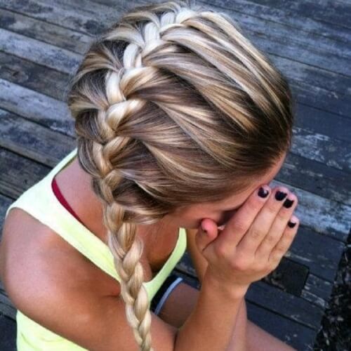 Horizontal French Braid Hairstyles