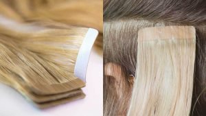 Image result for Tape-in hair extensions