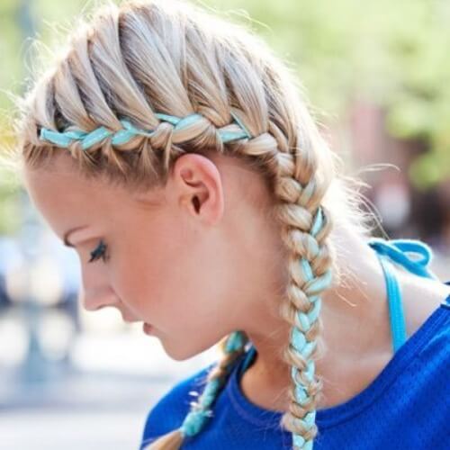 Ribbon French Braids