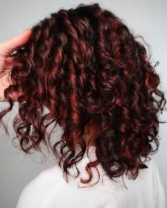 Curly hair highlights